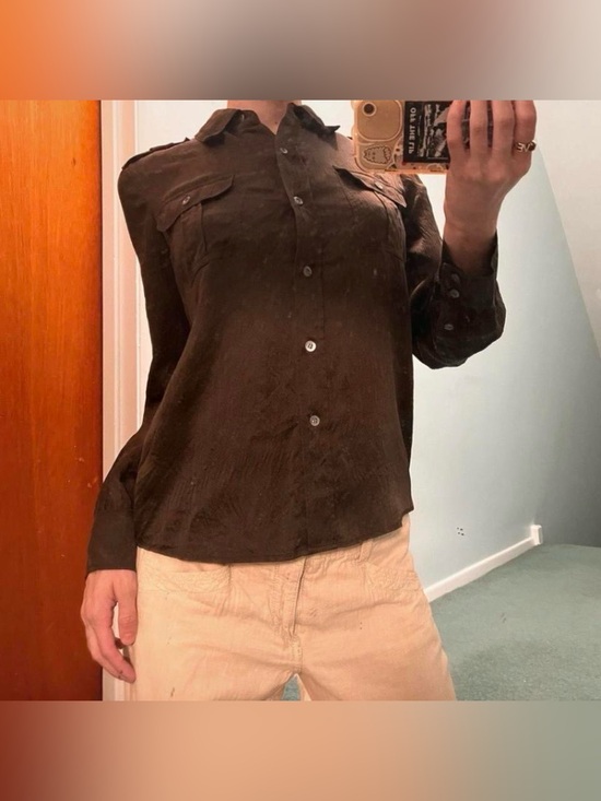 Talbots Tops - Talbots 100% Silk Button Down Blouse